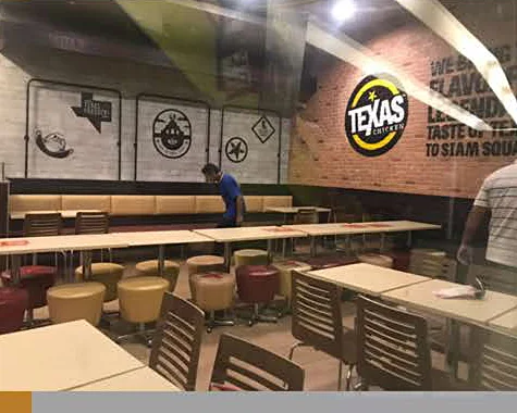 ตกแต่งภายในร้าน Texas Chicken อาคารสยามกิต — รูปที่ 3